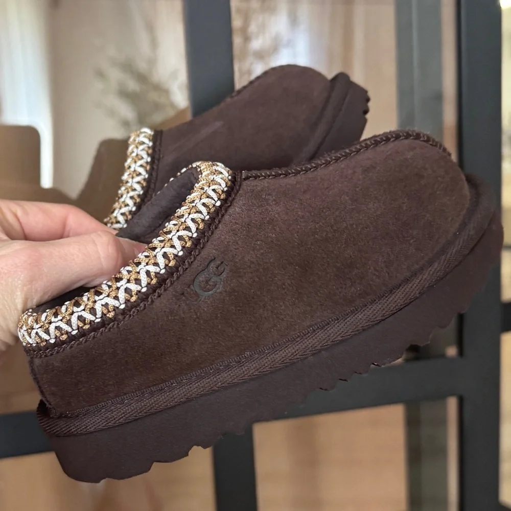 NEW UGG Tasman II toddler slippers slide baby boy girl unisex dusted cocoa suede